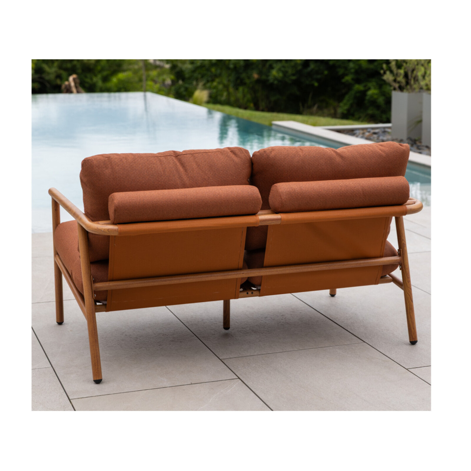 Salon de jardin en aluminium - 5 places - terracotta - ARIZONA