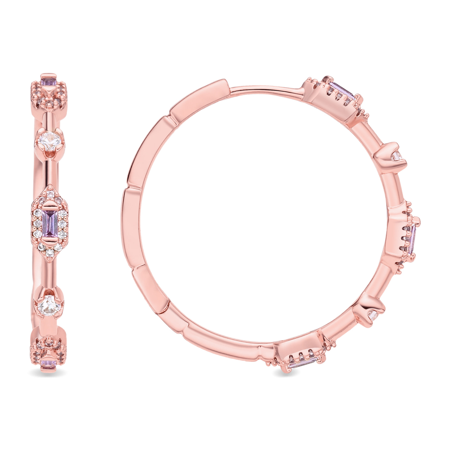 Pendientes Shauo acabado oro rosa 18k