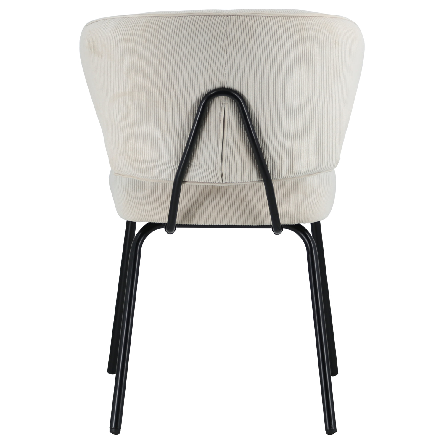 Lot de 2 chaises en velours côtelé beige NILSA