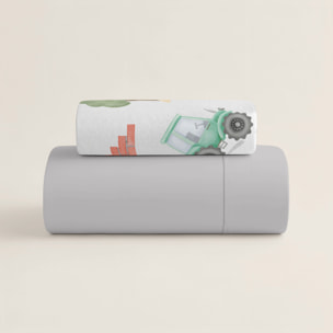 Cool Kids - Funda Nórdica Estampada - Infantil - Cierre Solapa - 100% Algodón - Incluye 1 Funda de Almohada - Road