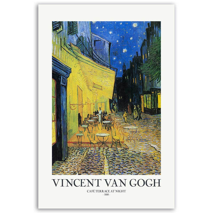 Tableau de Café d'Arles terrasse la nuit Tableau alu Dibond