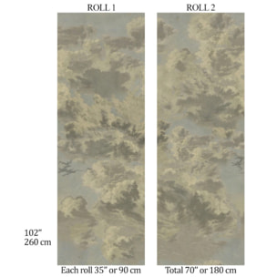 Carta da Parati Nuvole Beige Cielo Nuvoloso