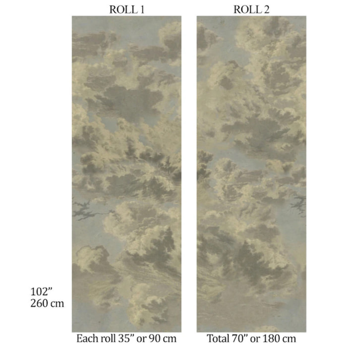 Carta da Parati Nuvole Beige Cielo Nuvoloso