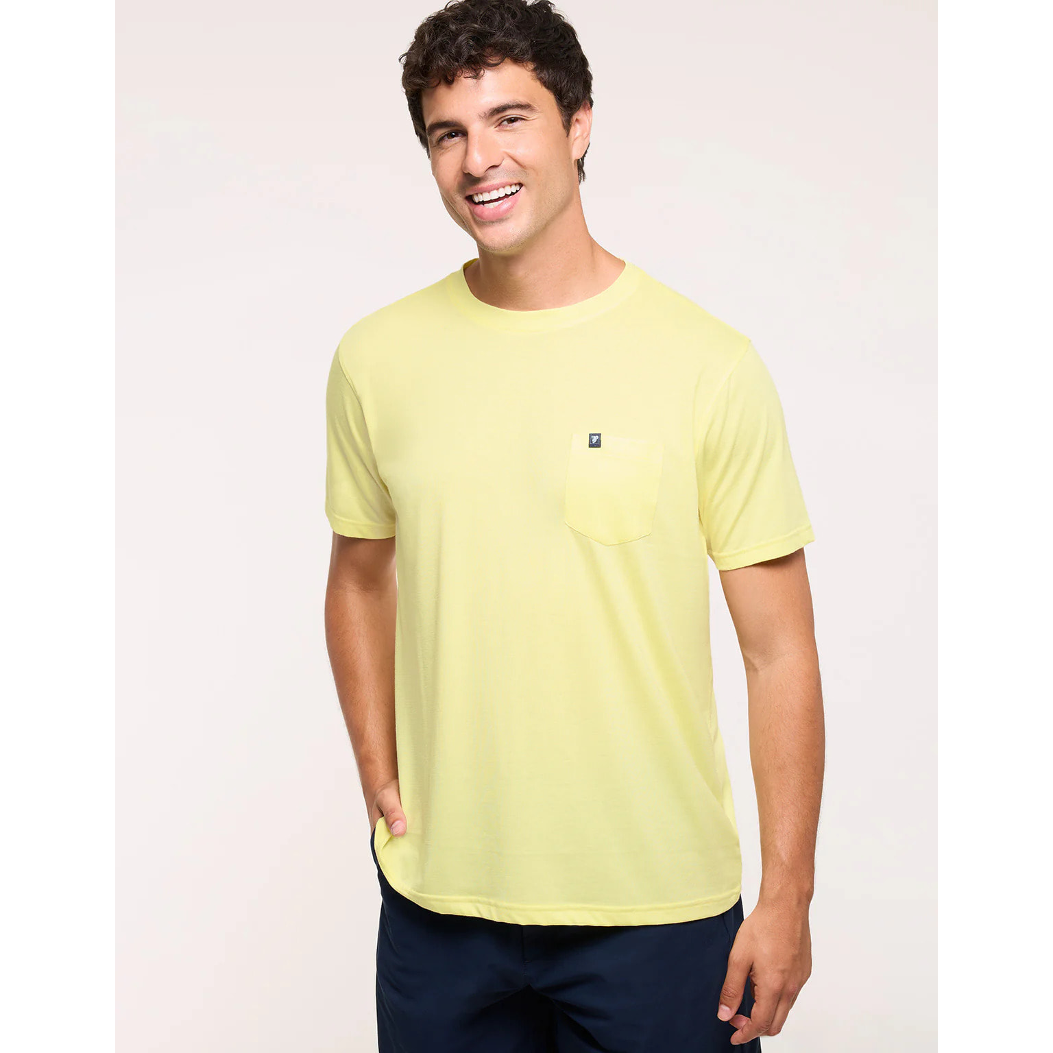 Camiseta Manga Corta Amarillo Pastel - Veira
