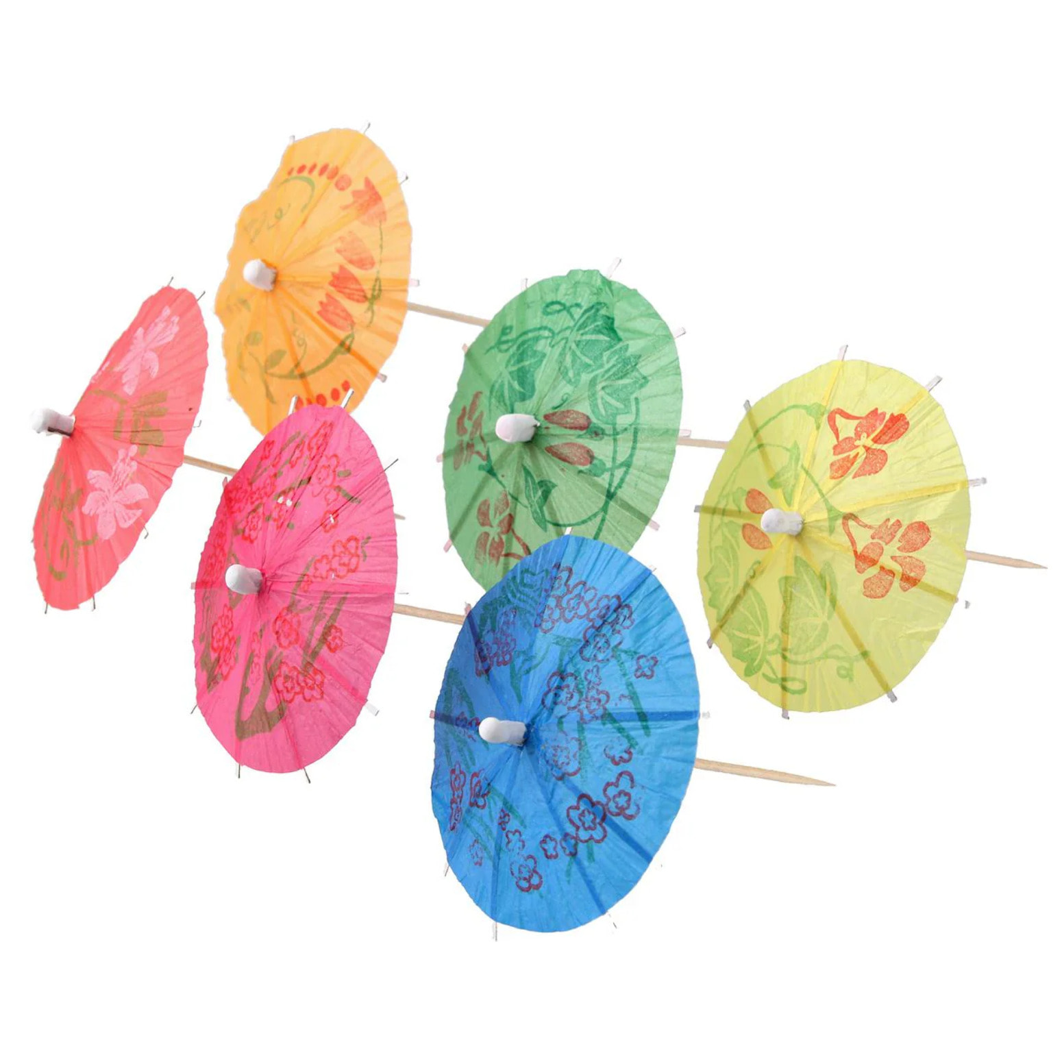 Lot de 20 mini parasols pour cocktail Fackelmann