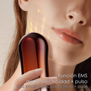 Instrumento de belleza facial. función EMS micro electricidad + pulso, combinada con la introducción de esencia, acelera la absorción de nutrientes por la piel.