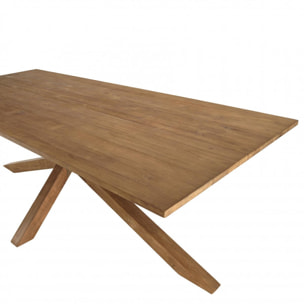 ALIDA - Table à manger rectangulaire 240x100cm en bois teck recyclé