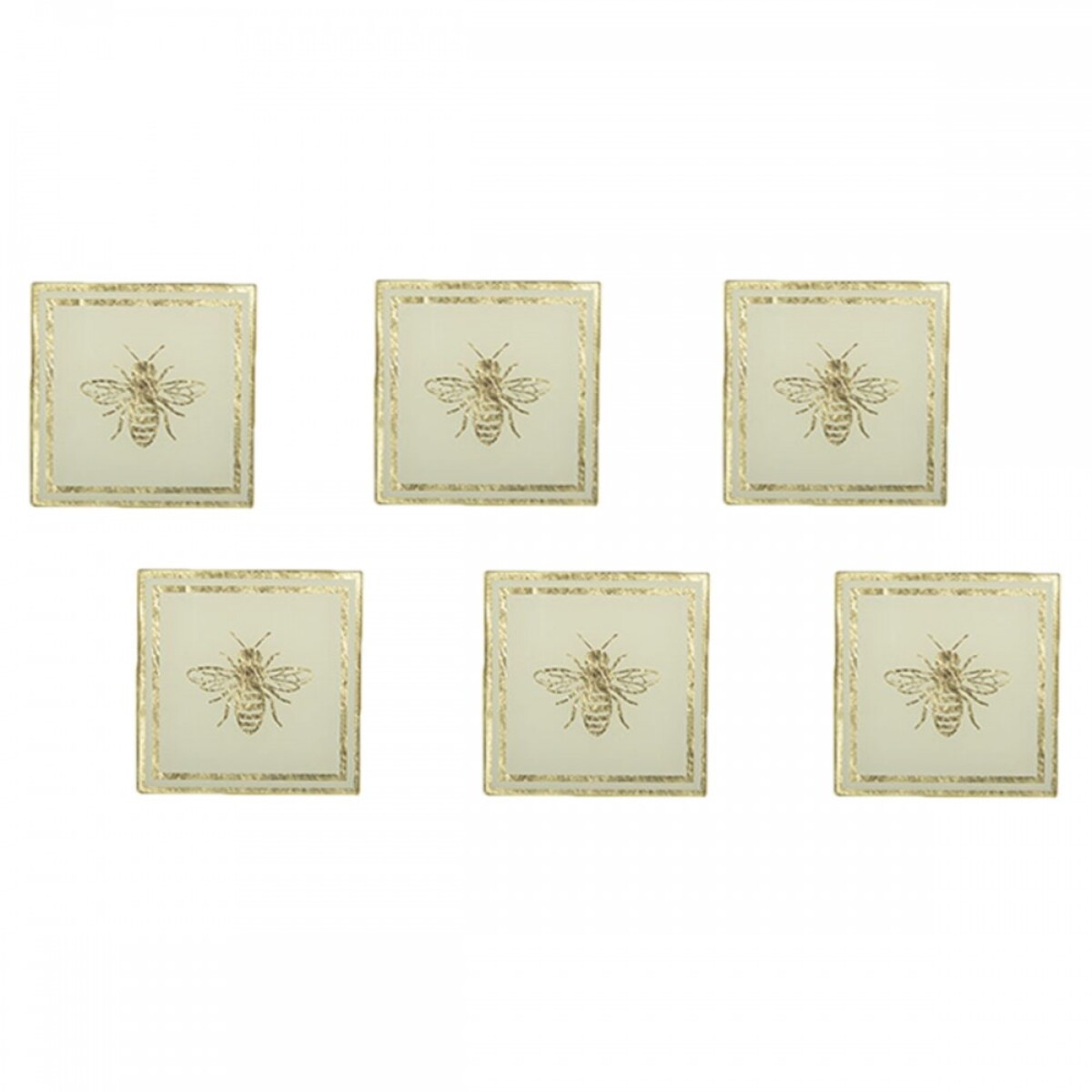 Set de 6 dessous de verre abeille