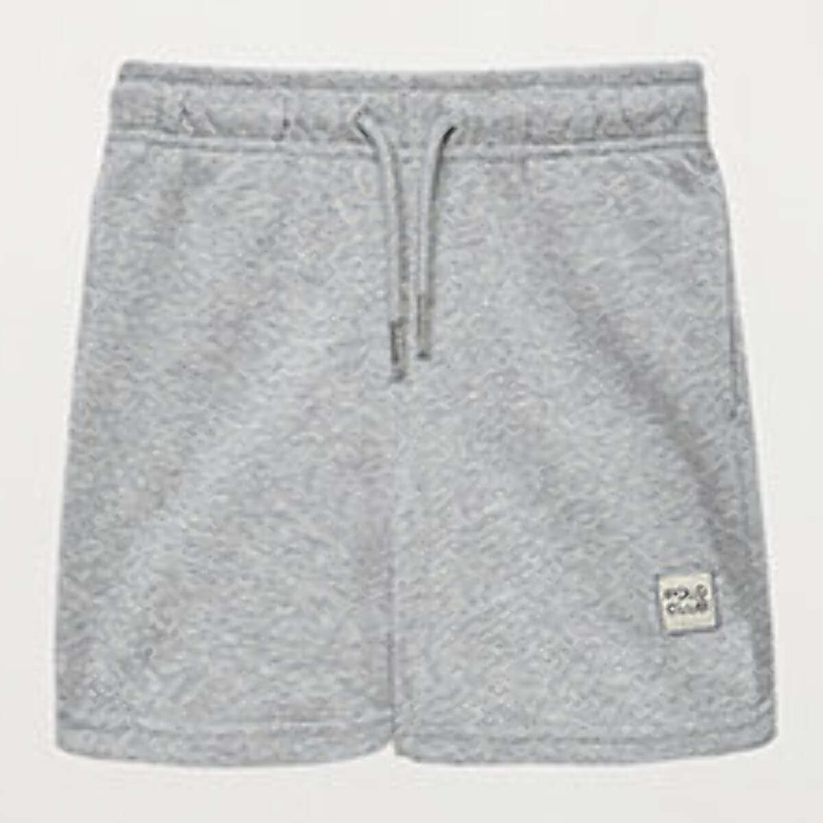 Pantalón corto orgánico gris vigoré Neutrals kids con logo