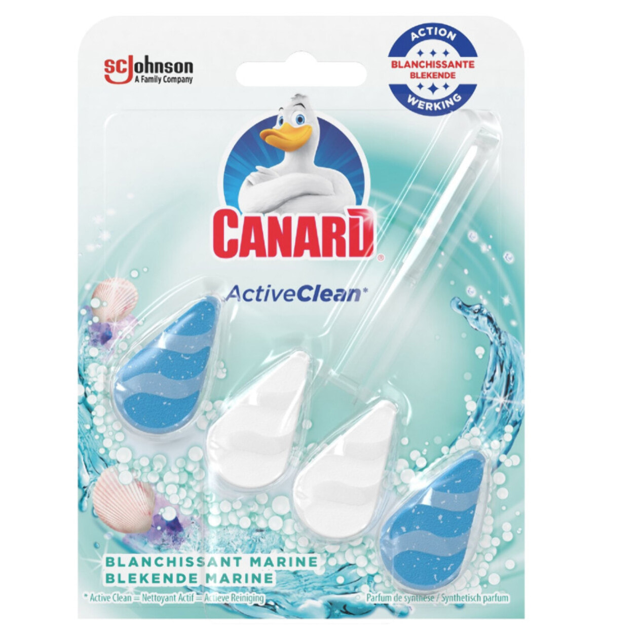 Lot de 8 - Canard Active Clean Bloc WC Action Blanchissant