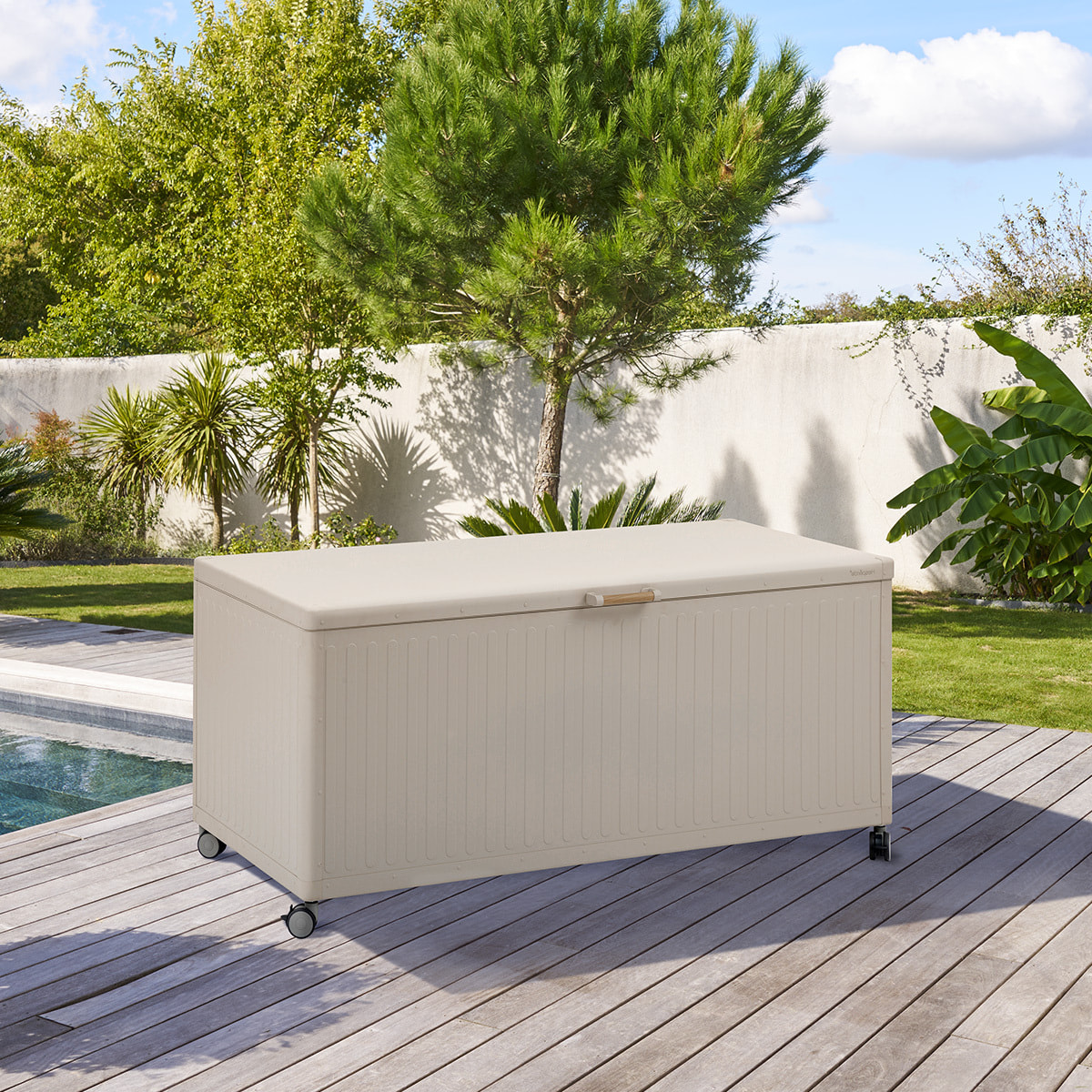 Coffre de rangement "Edenio" argile L 182,2 x 78 x 89,4cm en aluminium