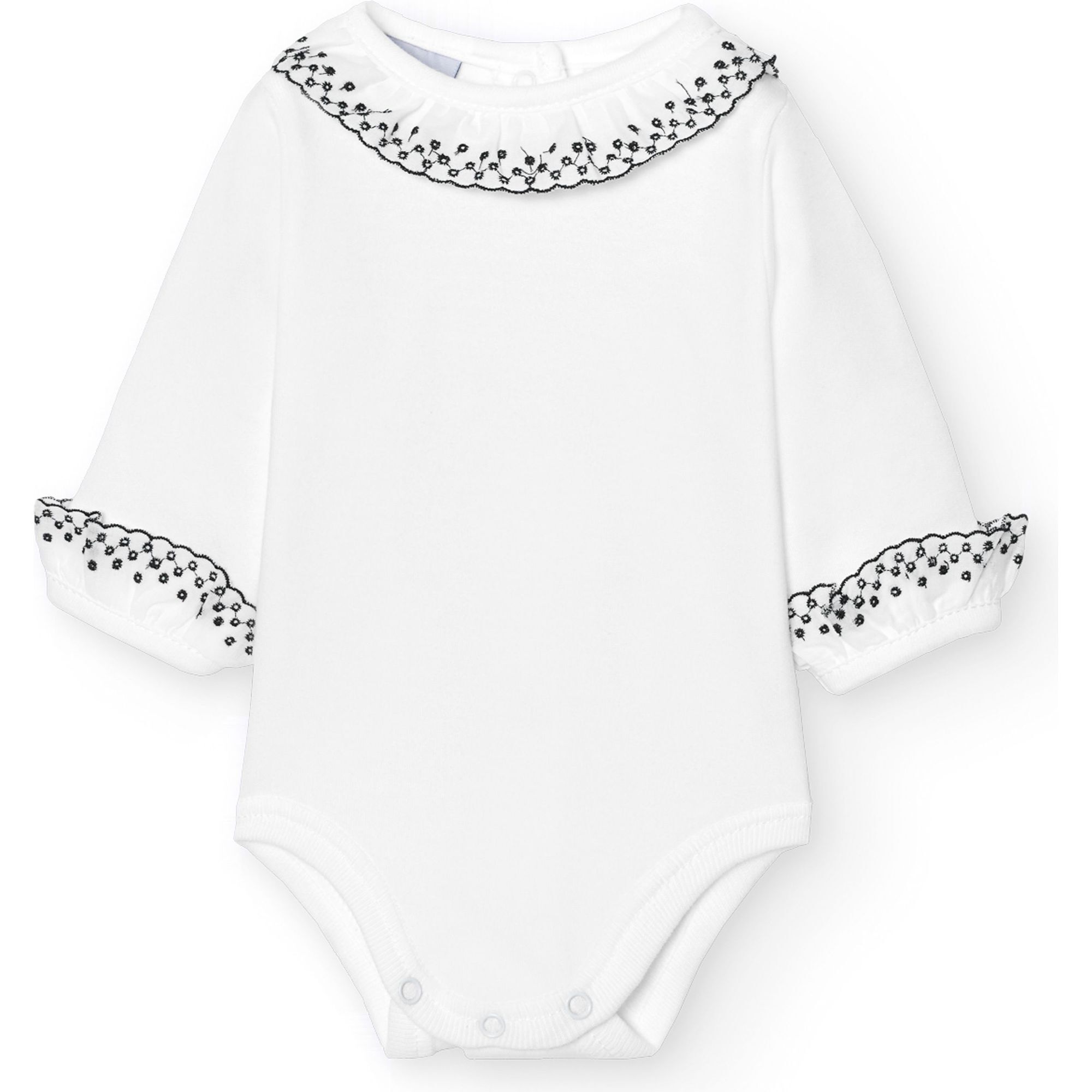 Body bebé manga larga cuello batista