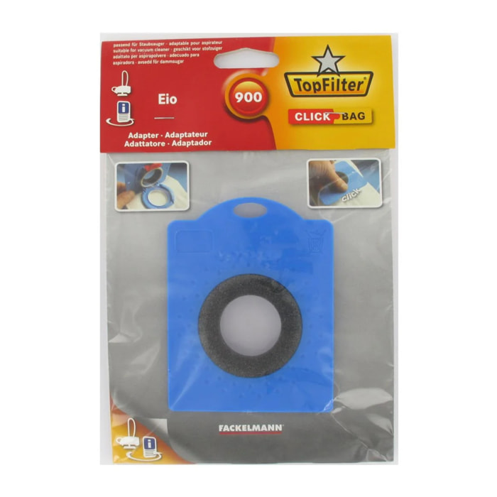 Boite de 4 sacs aspirateurs universels Top Filter avec Adaptateur Click Bag pour aspirateurs Elio