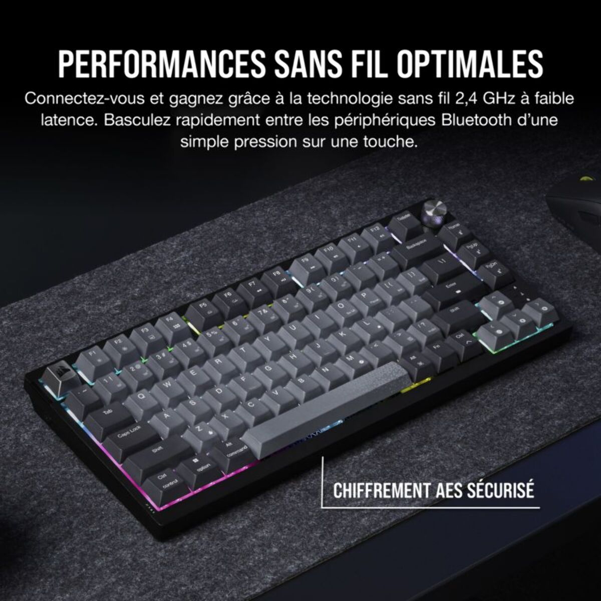 Clavier gamer sans fil CORSAIR K65 PLUS Wireless