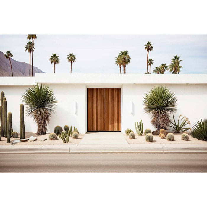 Tableau architecture maison californienne 50s  Toile imprimée