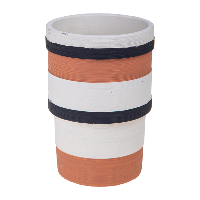 Vaso Vintage Alto 16Xh.30 Cm - Pezzi 1 - 16X30X16cm - Colore: Bianco - Bianchi Dino - Decori Casa E Complementi