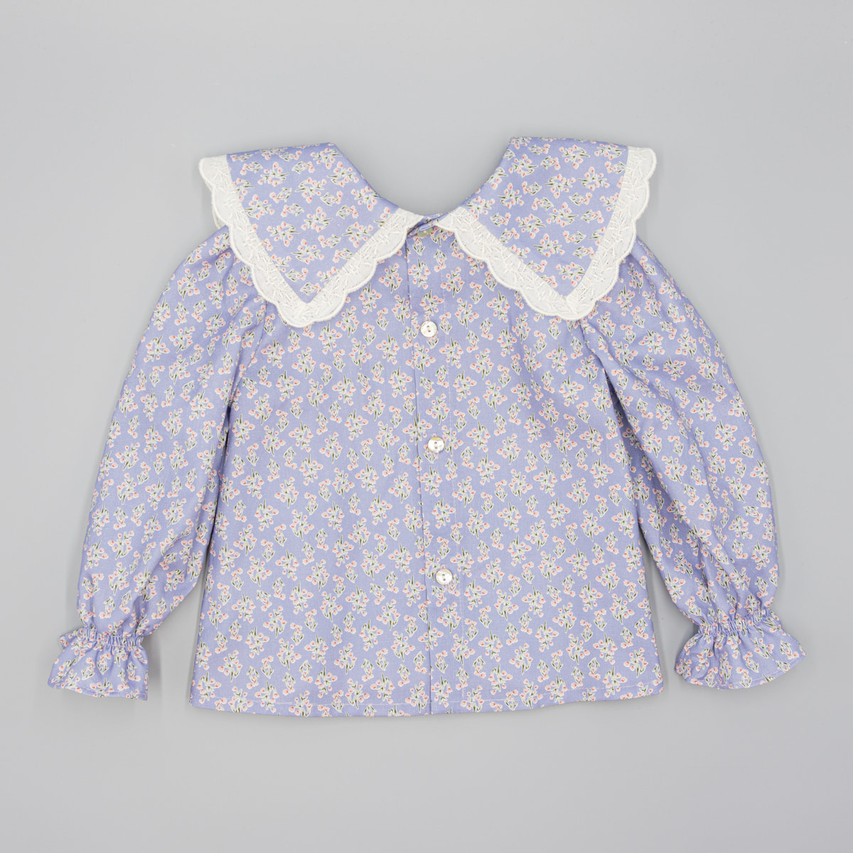 Camisa Lila De Viella Estampada Floral
