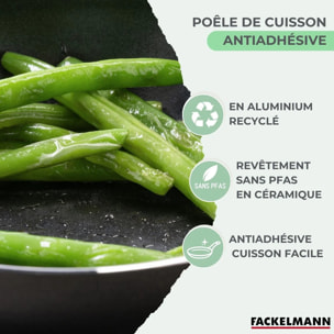 Set poêle antiadhésive céramique 16 cm et 6 ustensiles Fackelmann Brandao