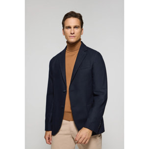 Blazer Cameron blu marino con particolari Polo Club