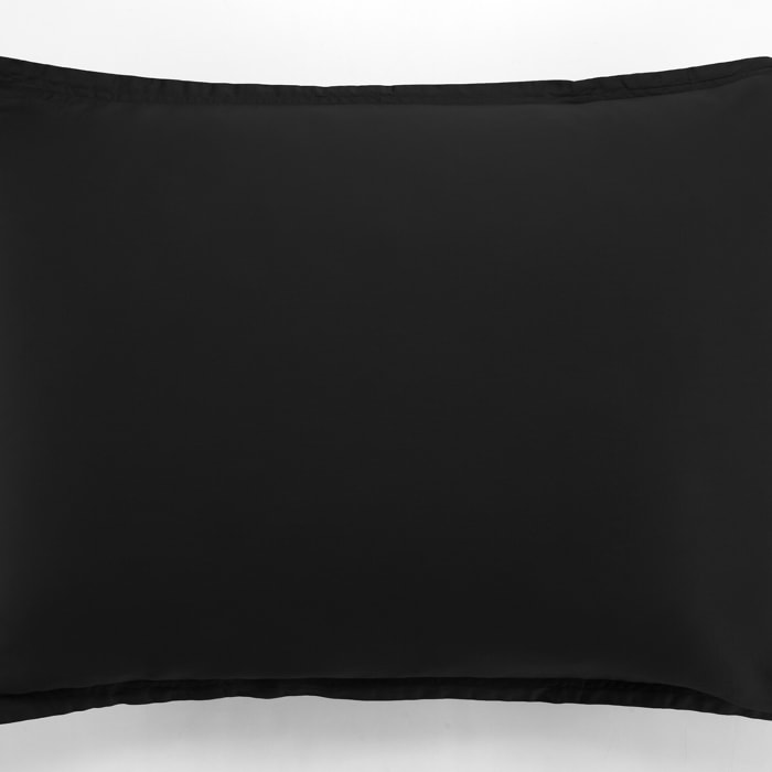 Paire de Taies D'oreiller 1pcs 100% Satin De Coton 105 Fils Noir