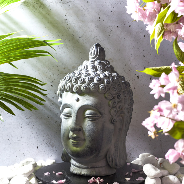 Tete De Bouddha En Magnesia H42cm