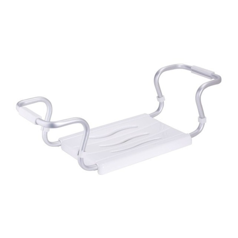 Grand siège de baignoire extensible 55-65cm Blanc - Max 120kg MSV