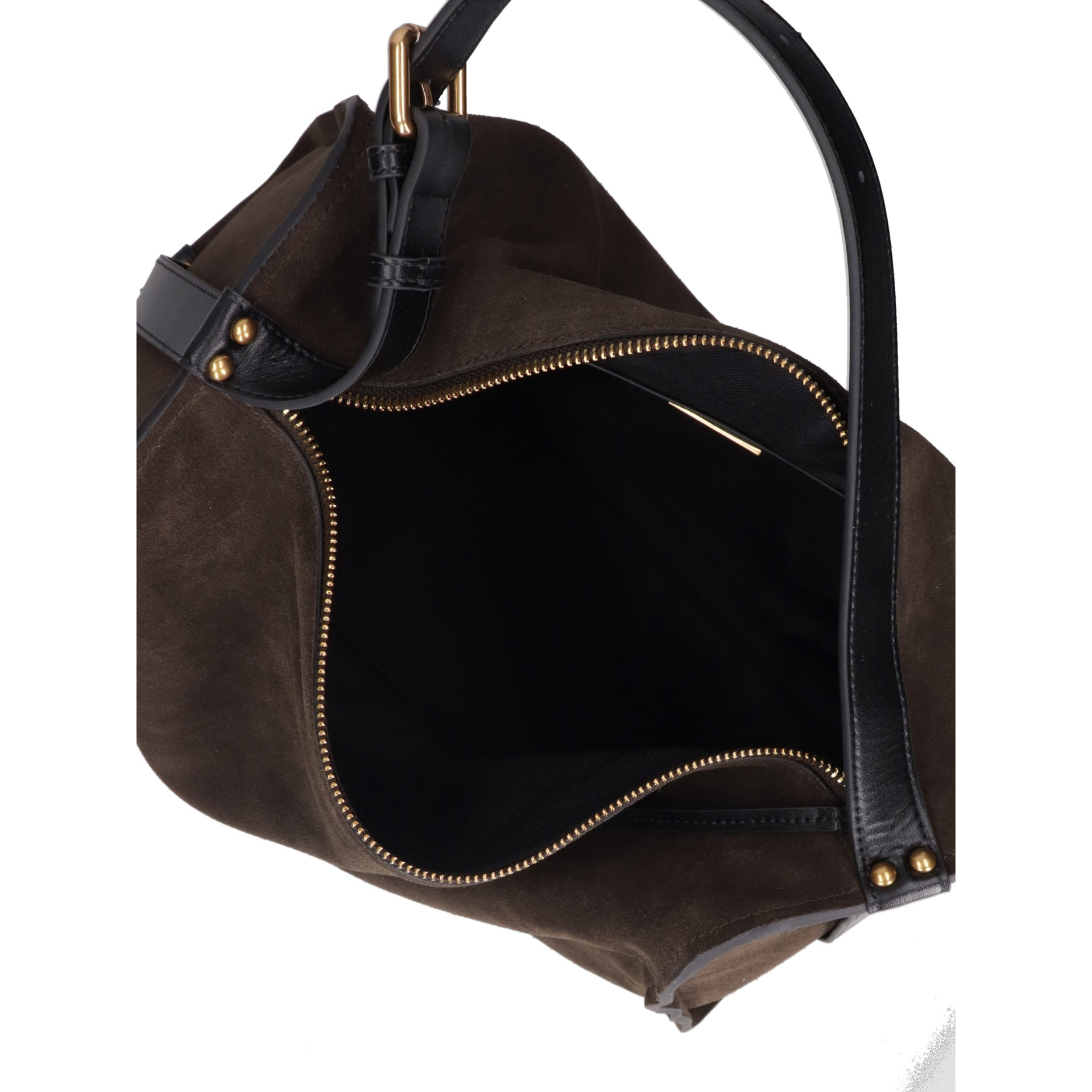 Borsa a spalla da donna Made in Italy - Modello Cielia Pro - Pelle scamosciata - 35.0 x 23.0 x 14.0 cm