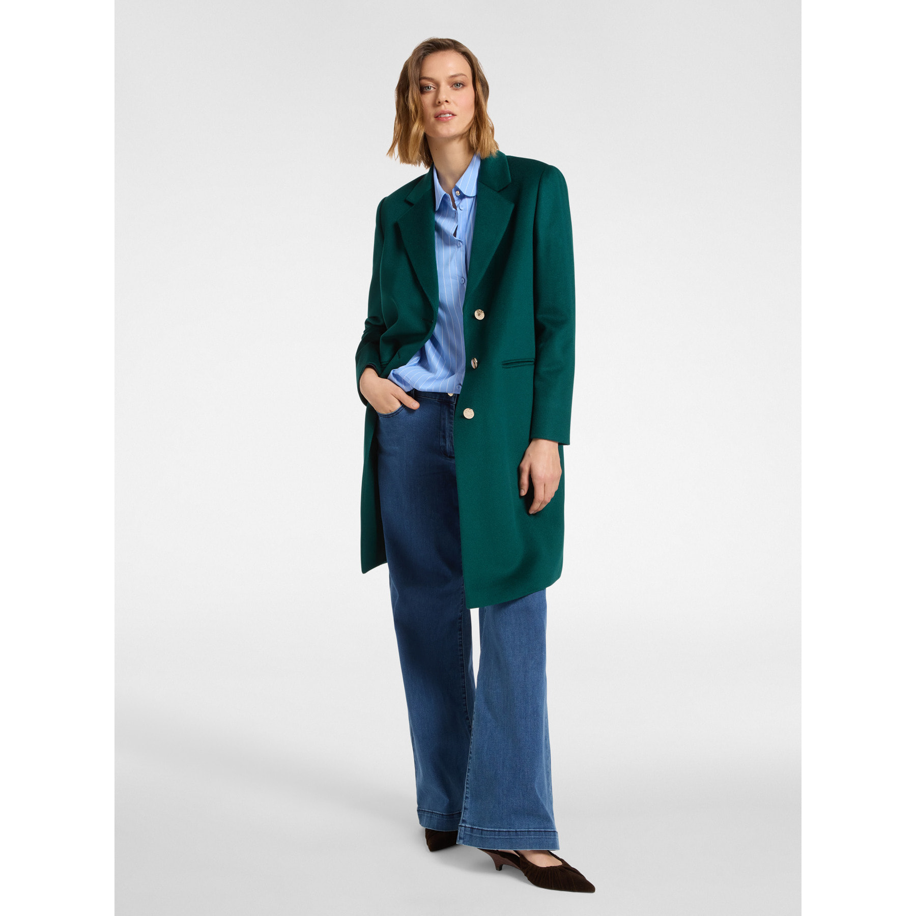 Elena Mirò - abrigo de lana - Verde