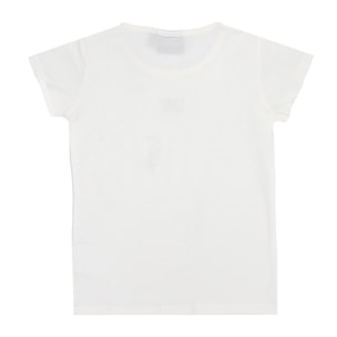 Camiseta de manga corta de niña con logo pequeño foil