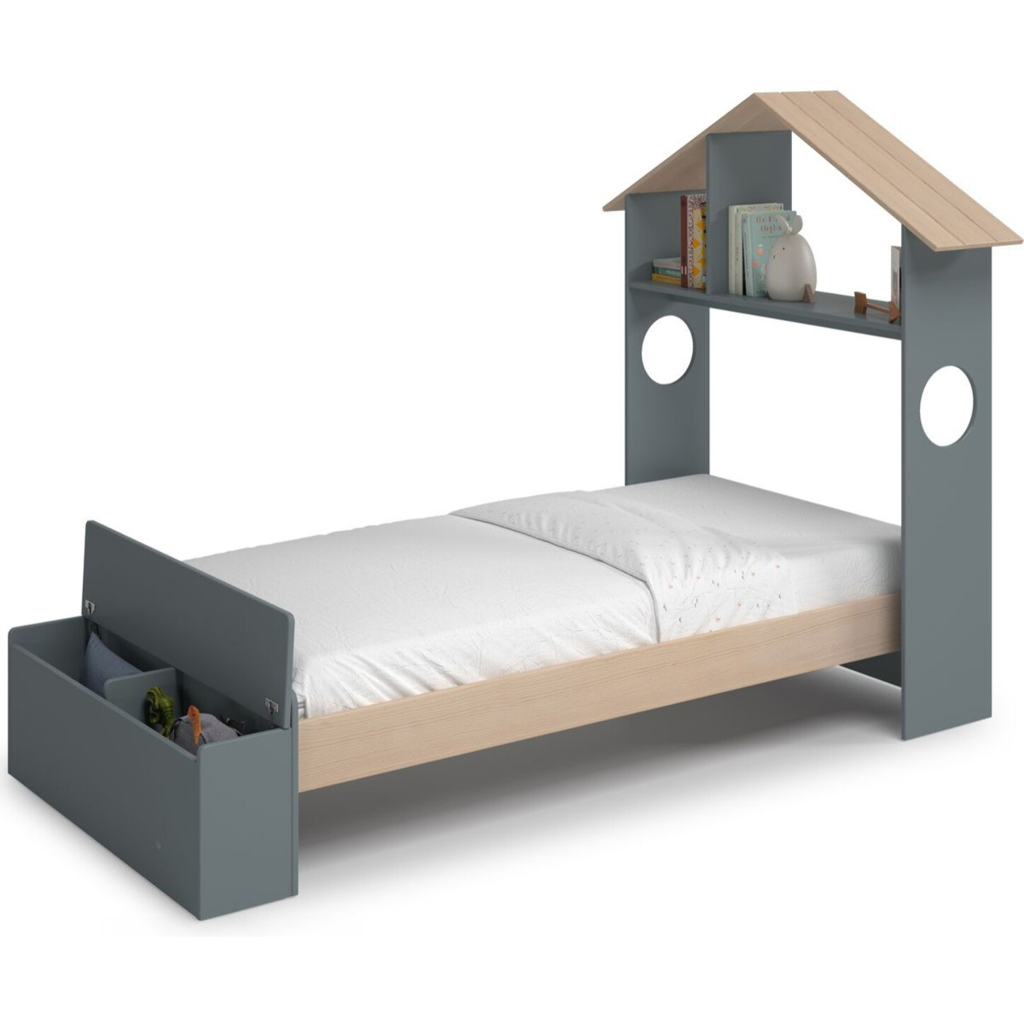 Lit enfant cabane et coffre de rangement - ANATOLE