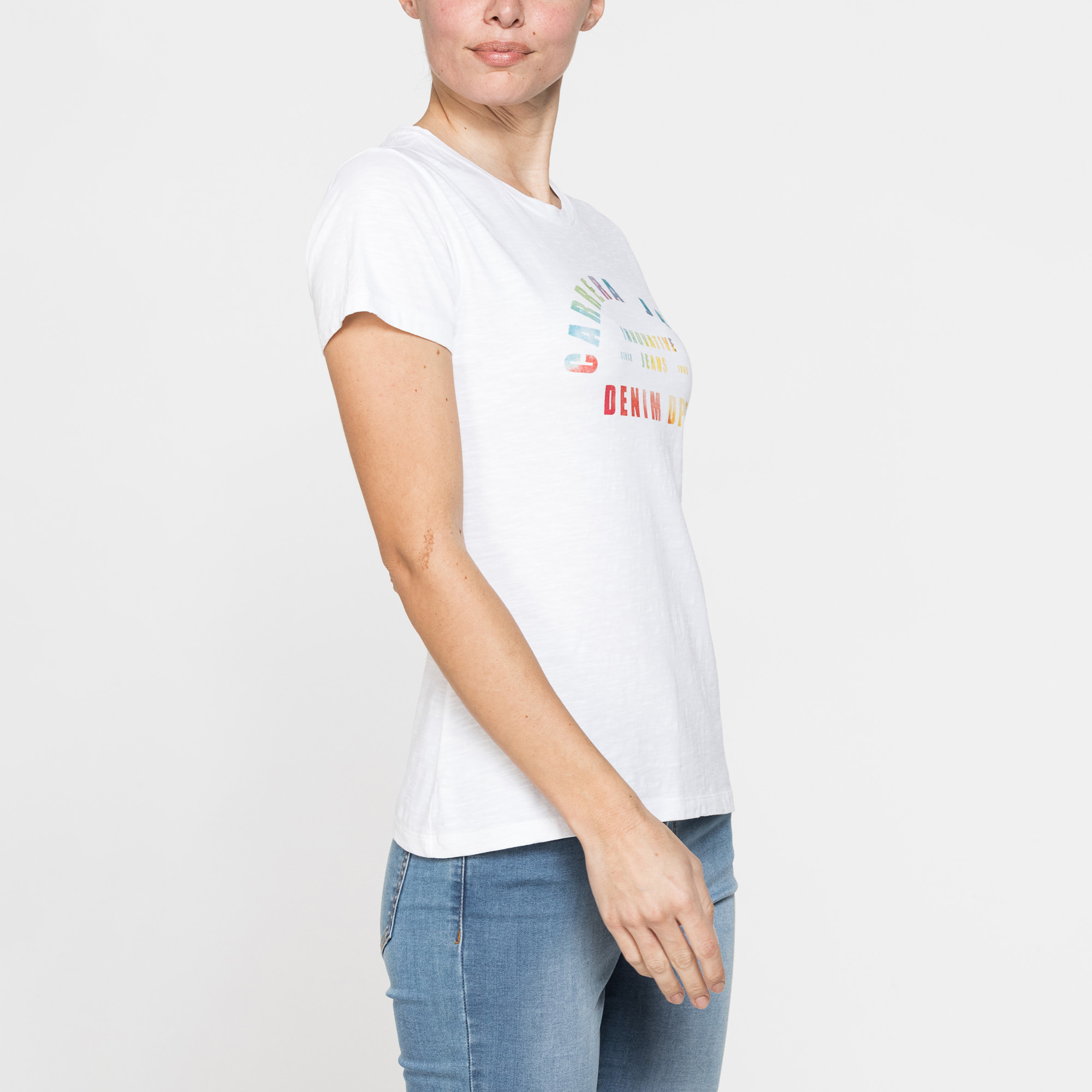 T-SHIRT IN JERSEY SLUB CON STAMPA