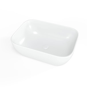 Vasque à poser 45,5 x 32,5 x 13,5 cm sans trop-plein blanc mat Infinitio (SATINF4532M)