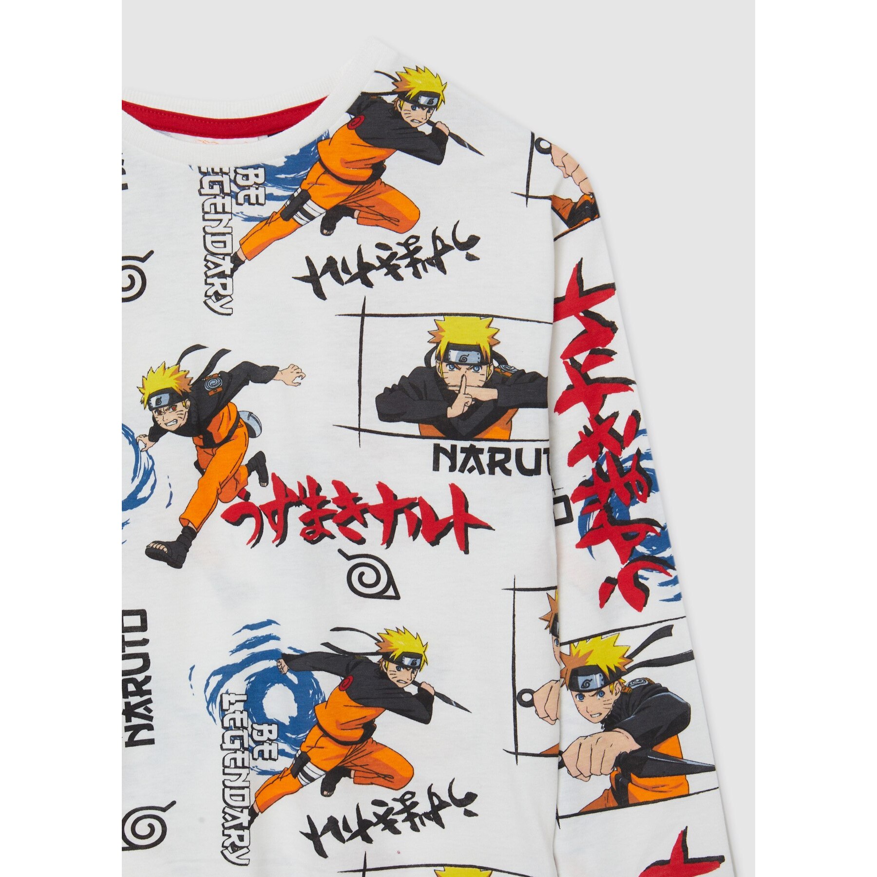 T-shirt ampia stampe Naruto fronte/retro