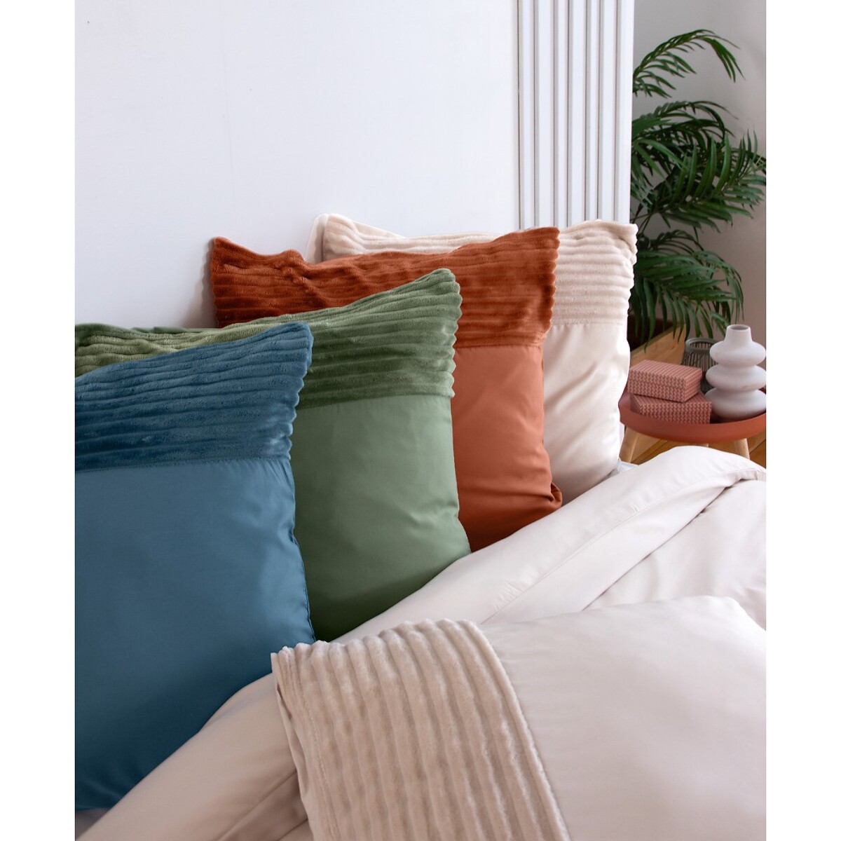 Parure housse de couette 3pcs 100% microfibre_terre 220x240 cm