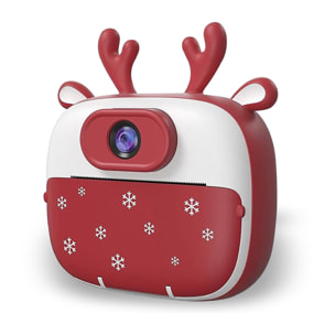 Fotocamera digitale D13, edizione XMAS, foto da 26mpx e video HD per bambini. Schermo da 2 pollici. Stampa istantanea delle tue foto preferite.