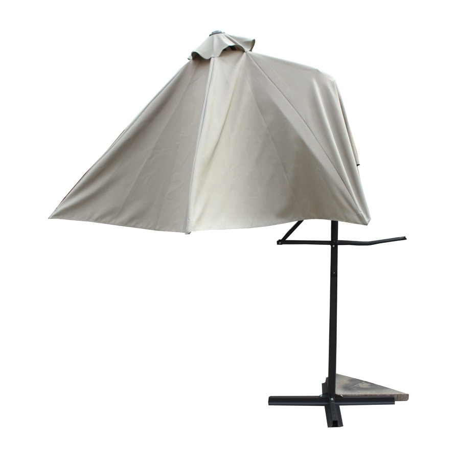 Parasol  ecru droit rond 2,94 x 2,94 m OITIS
