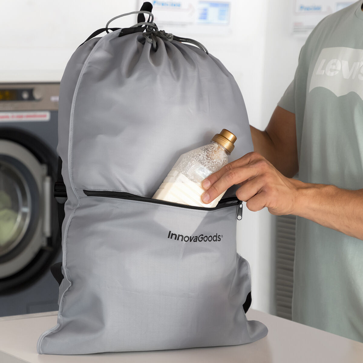 Sac à Dos à Linge-sac pour la Lessive Clepac InnovaGoods