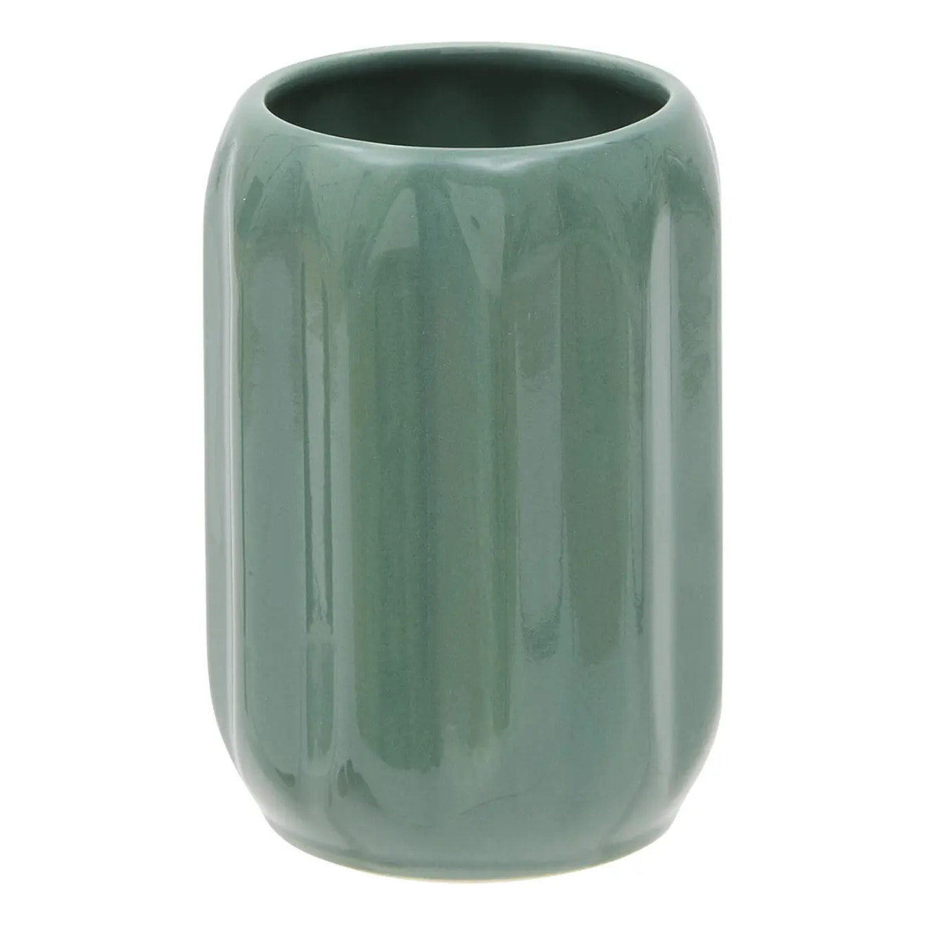 Porte-brosse à dents Colorama en céramique D.8xH.12cm vert ficus