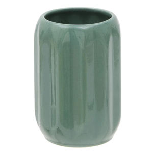 Porte-brosse à dents Colorama en céramique D.8xH.12cm vert ficus