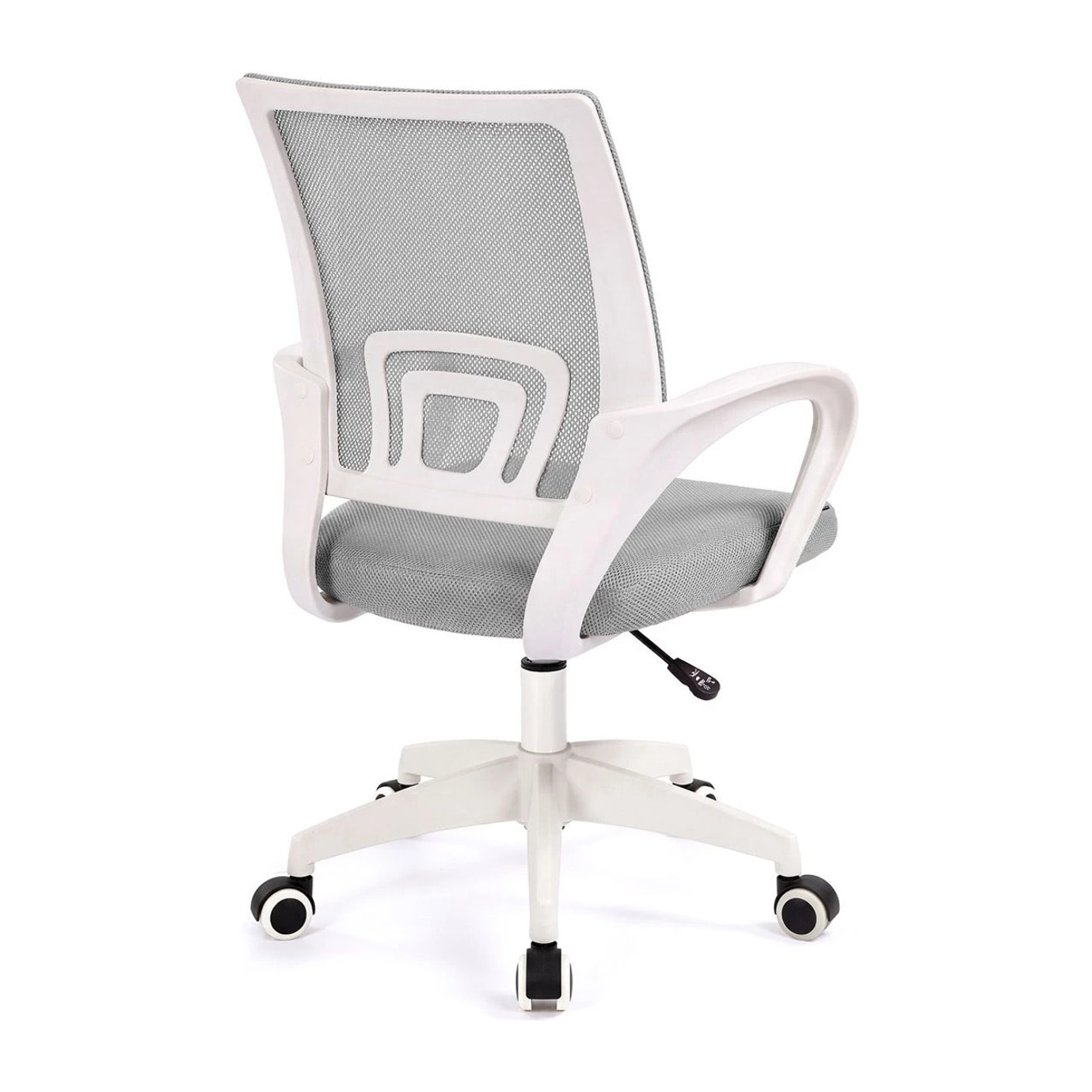 Silla de escritorio con respaldo transpirable en blanco y gris 84-94 cm Nika Blanco - Gris
