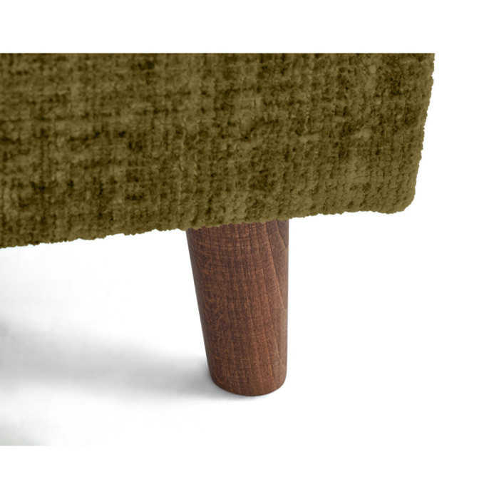 Rune - fauteuil en velours texturé - Vert Olive
