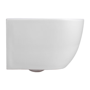 PixL Cuvette suspendue en céramique sans bride Tornado Quiet, fixations invisibles + abattant Softclose, blanc (CEPX010RTORPWM)