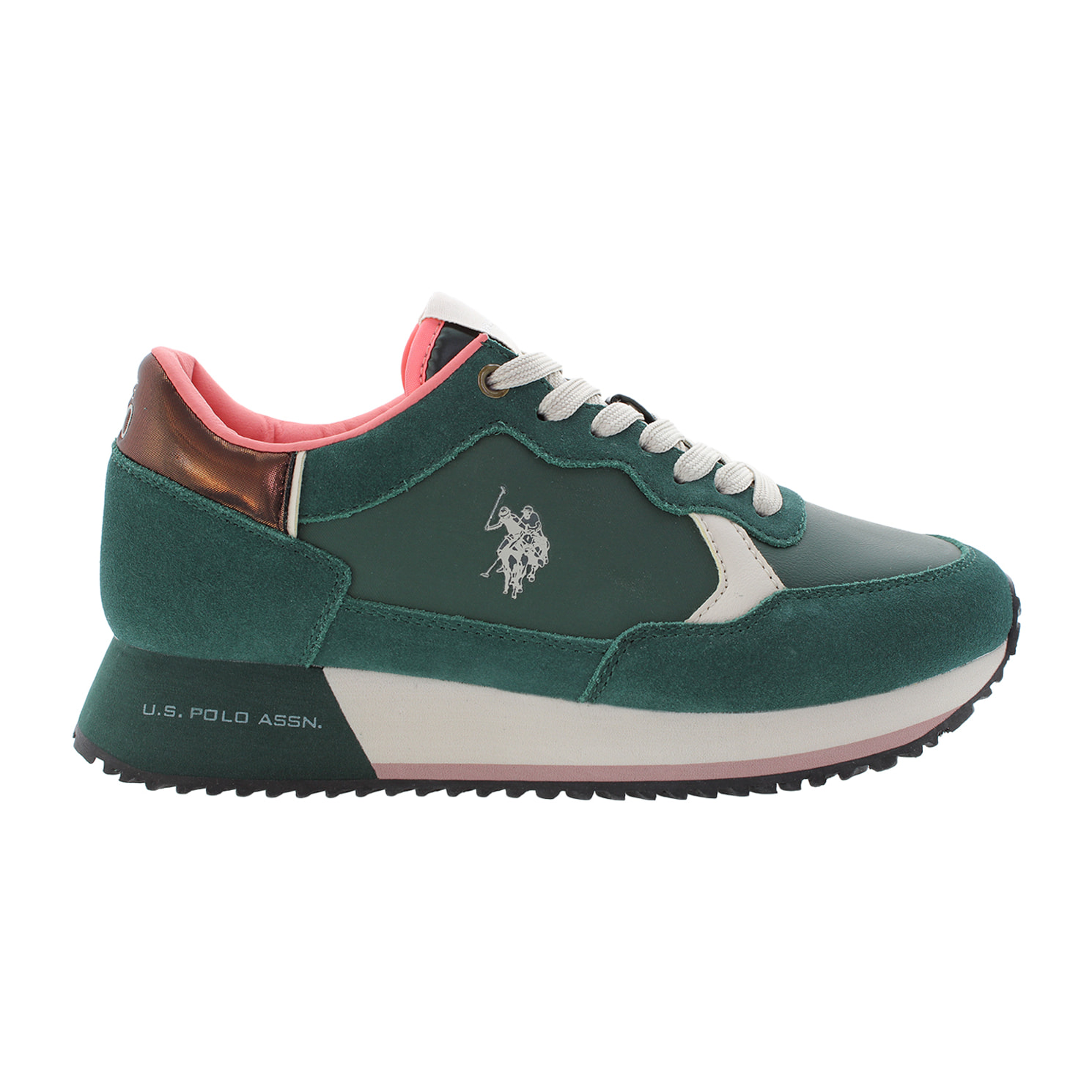 U.S. Polo Assn. - Sneakers SACHA005WDSN2 in camoscio per donna