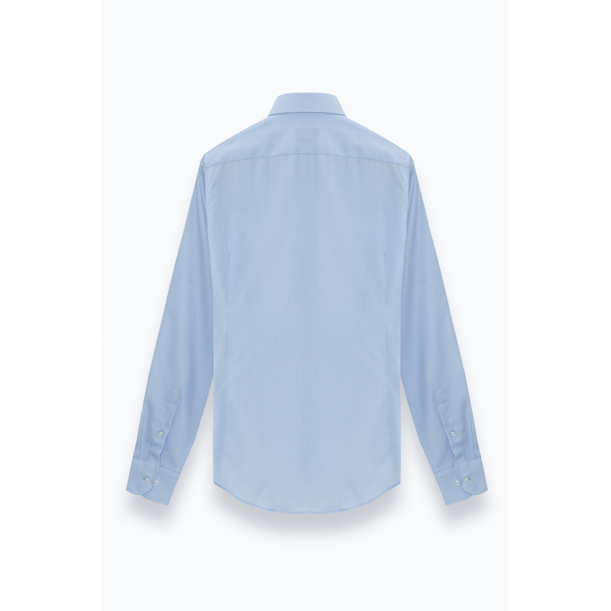 Camicia Uomo 1 Bottone Francese Taylor Fit Twill Unito Celeste
