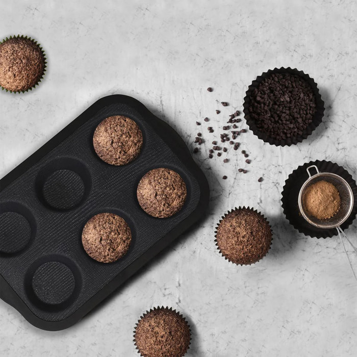 Moule à muffins 6 empreintes 28 x 18 cm Zenker Silicone fibre de verre