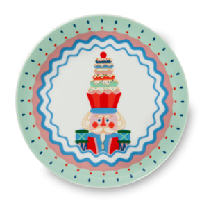 Set 6 Piatti Aperitivo Excelsa - Xmas Sweet Pastels, Porcellana Multicolore