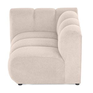 Debbie - module d'assise gauche en tissu texturé - Beige