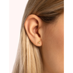 Orecchino Singolo Lightning Colors Argento Placcato Oro