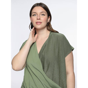 Fiorella Rubino - Blusa incrociata in viscosa ECOVERO™ - Verde