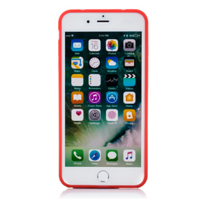 DAM CUSTODIA IN TPU TRASPARENTE CON COLORE IP7 / IPHONE 8 713 Cm. colore rosso